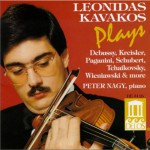 Plays- Kreisler, Paganini, Wieniawski, Tchaikovsky, Debussy, Schubert