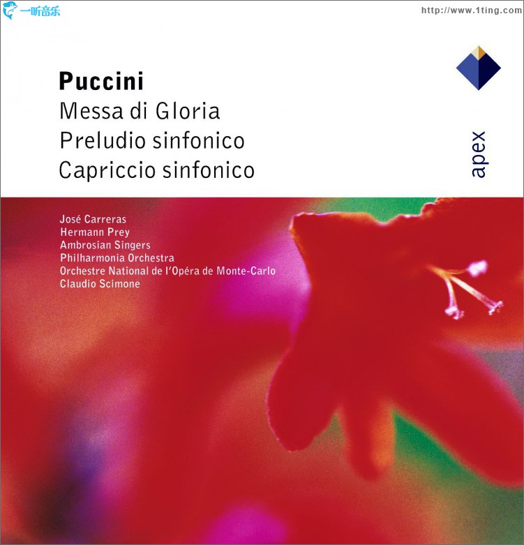 Puccini : Messa di Gloria, Preludio sinfonico & Capriccio sinfonico - Apex