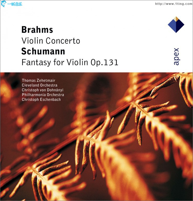 Brahms : Violin Concerto & Schumann : Fantasy - Apex