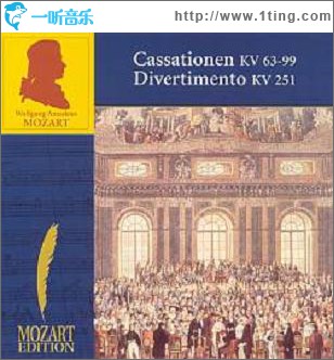 Volume 3(CD3) Cassationen KV 63-99, Divertimento KV 251