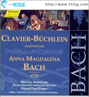 Clavier-Buchlein fur Anna Magdalena Bach 1725