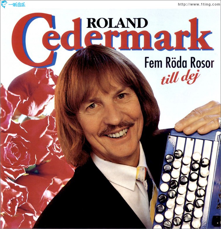 Fem röda rosor till dej