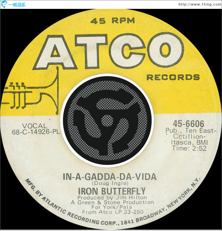 In-A-Gadda-Da-Vida / Iron Butterfly Theme [Digital 45]