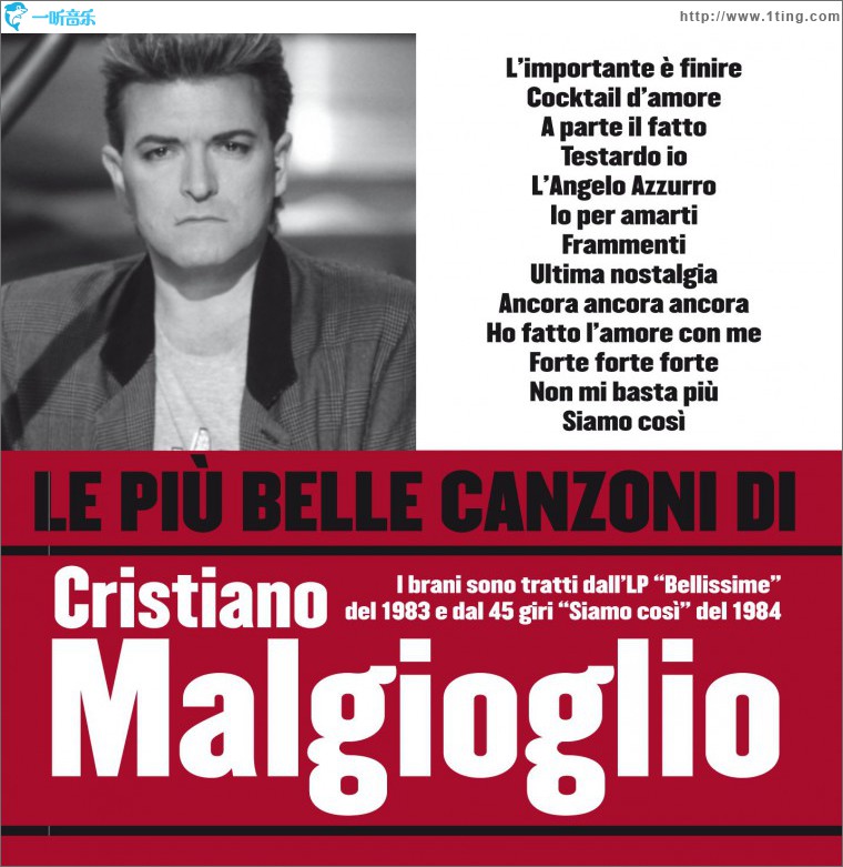 Le più belle canzoni di Cristiano Malgioglio