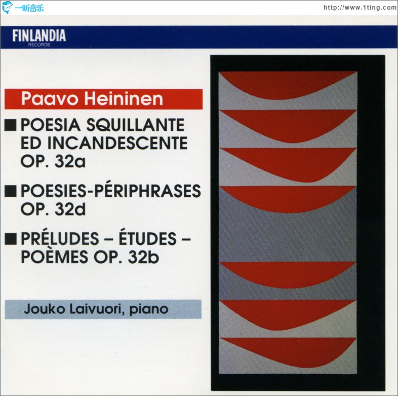 Paavo Heininen : Piano Works : Poesia Squillante ed Incandescente; Poésies-Périp