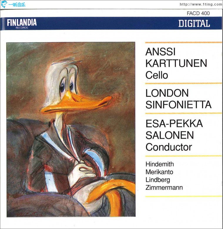 Hindemith, A. Merikanto, Lindberg, Zimmermann