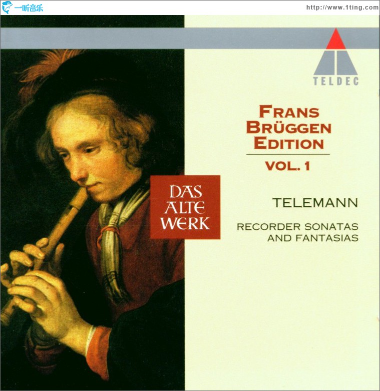 Telemann : Frans Brüggen Edition Volume 1 : Recorder Sonatas & Fantasias