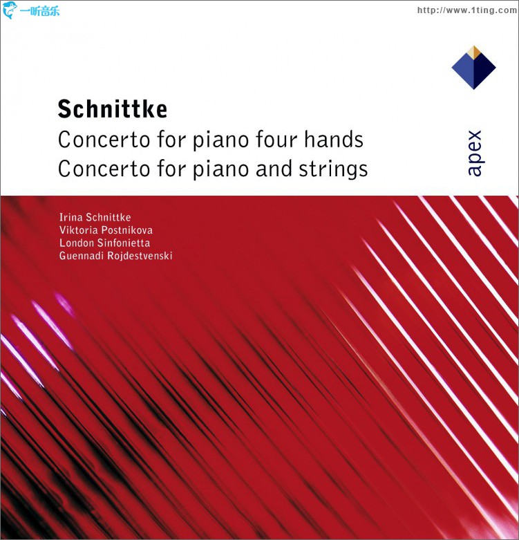 Schnittke : Concerto for Piano 4 Hands & Concerto for Piano & Strings - Apex