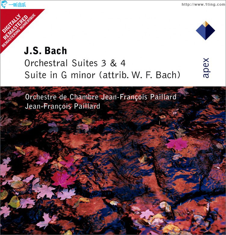 Bach, JS : Orchestral Suites Nos 3, 4 & Suite in G minor - Apex