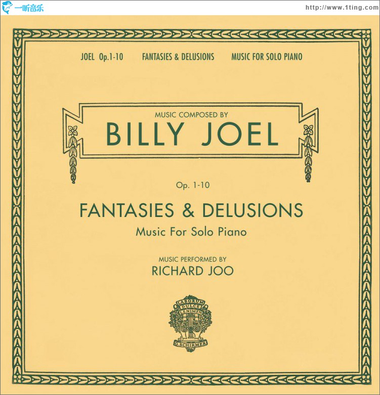 Billy Joel Opus 1-10 Fantasies & Delusions Music for Solo Piano