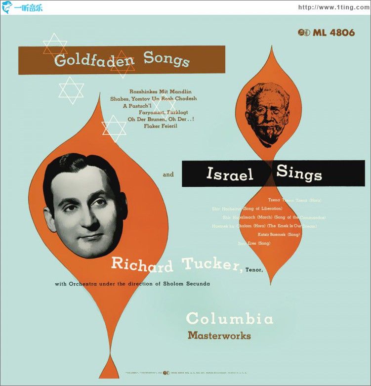 Richard Tucker: Israel Sings - Goldfaden Songs