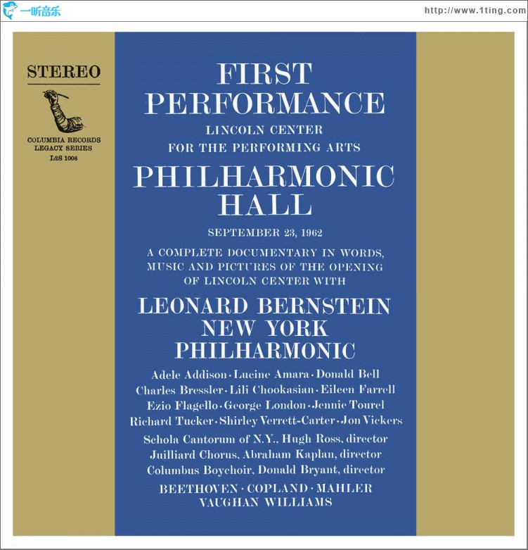 Inauguration Concert of Lincoln Center's Philharmonic Hall