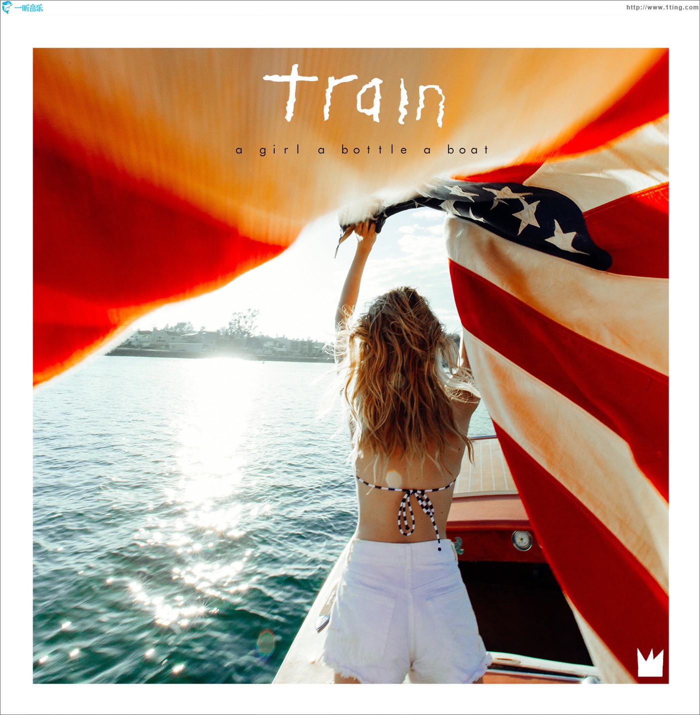 a girl a bottle a boat