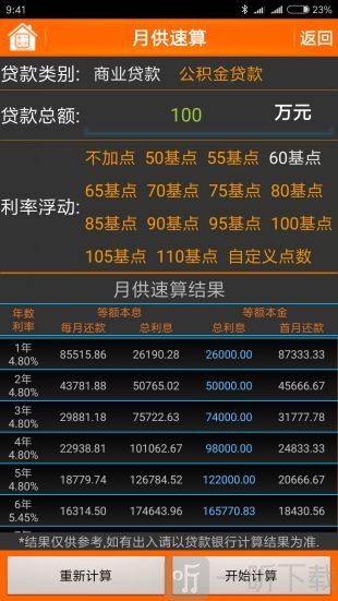 房贷计算器