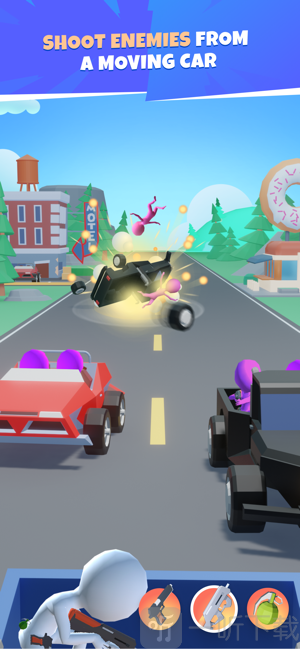 子弹雨3D道路射击2020