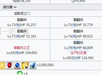 fgo庄严的石像出现率是多少 狩猎第五弹刷qp效率怎么样