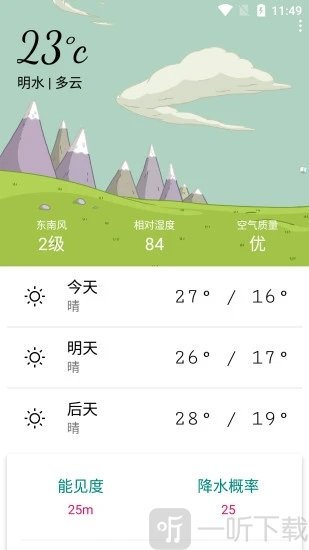 明日天气预报