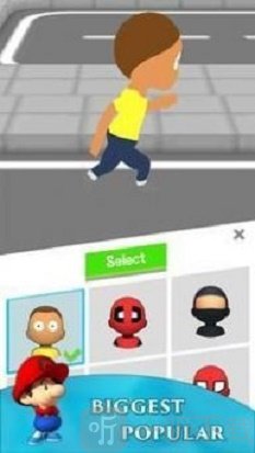 人群奔跑3D