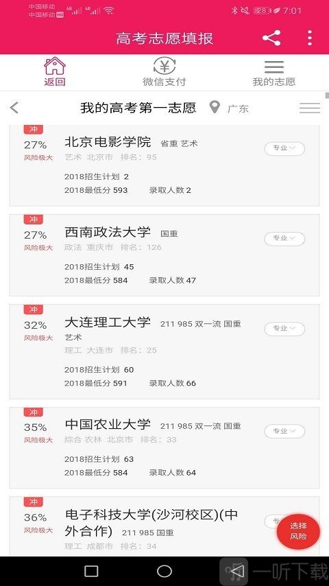 高考第一志愿2020