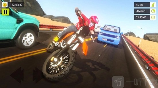 公路骑士摩托车赛车手