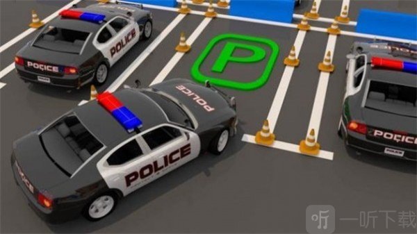 真实警车停车场3D