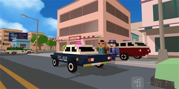驾驶警车巡逻黑市