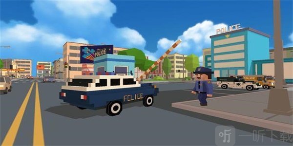 驾驶警车巡逻黑市