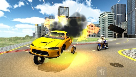 自行车射击任务游戏警察