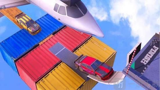 巨型坡道汽车跳跃特技3D