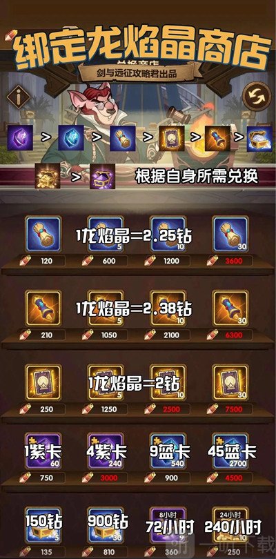 剑与远征龙焰晶兑换指南 军团战利品兑换优先级