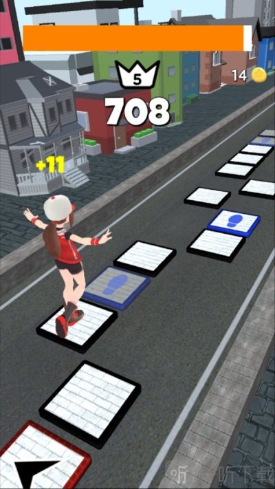 跳跃女高中生