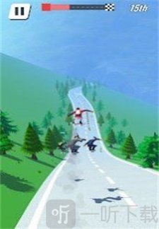 滑板蜿蜒的道路