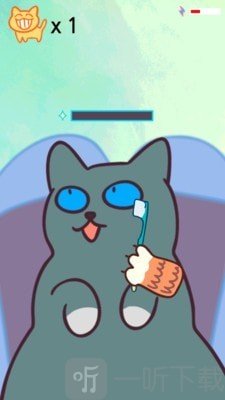 猫咪刷牙