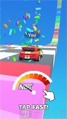 笔直赛道齿轮车竞速