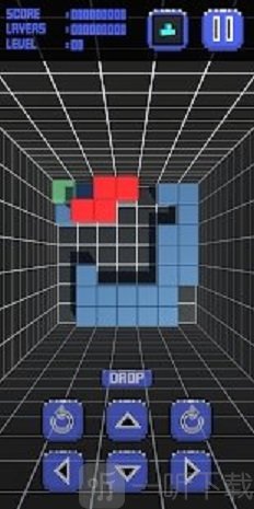 俯视方块拼图3D