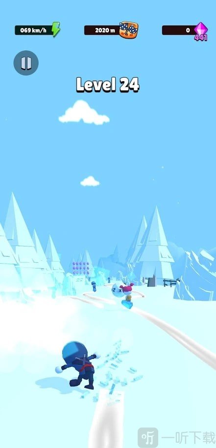 冰柱滑雪模拟