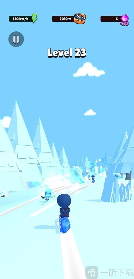 冰柱滑雪模拟
