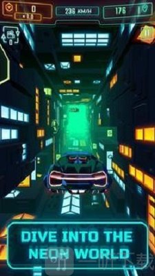 霓虹灯飞行汽车