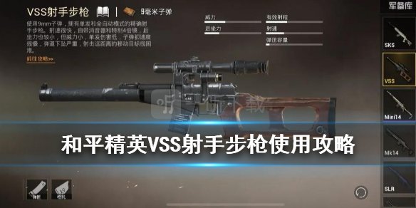 和平精英VSS怎么用 VSS使用攻略