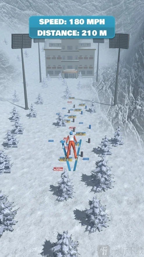 滑雪坡道跳跃