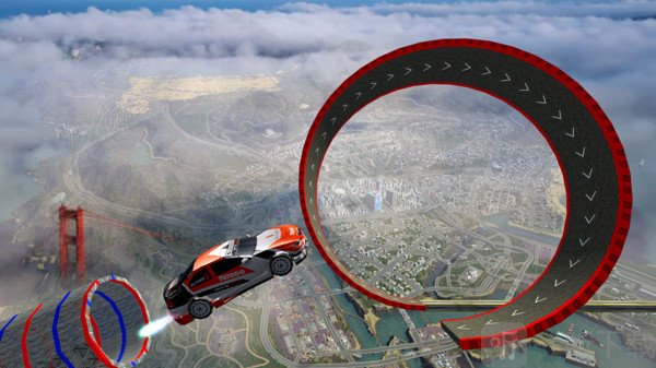空中赛道汽车特技挑战赛