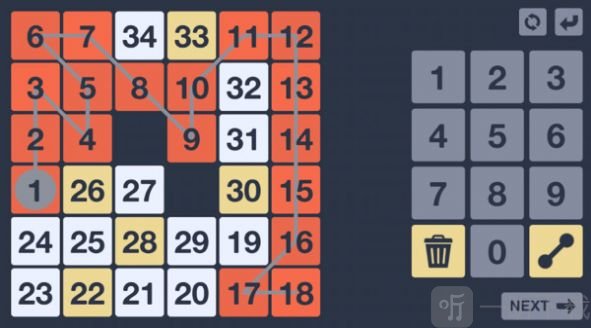 数字顺序连接