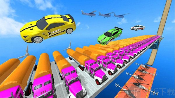 3d极限坡道赛车