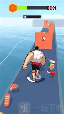 肌肉男快跑