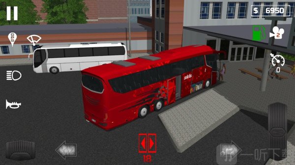 欧洲上坡公交车