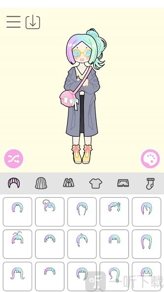 粉彩萌拼女孩