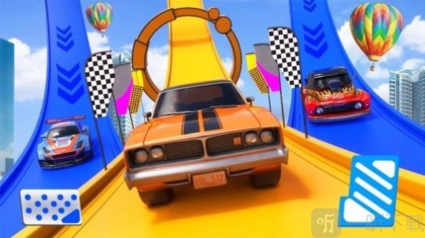 热车特技大坡道特技赛车
