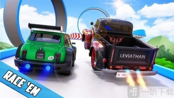 热车特技大坡道特技赛车