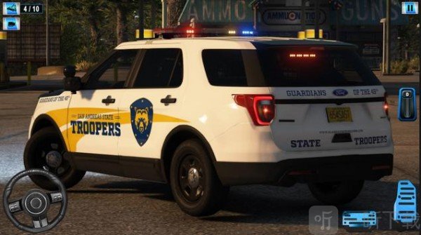 新的警车停车