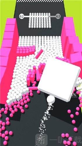 彩色躲避球球3D